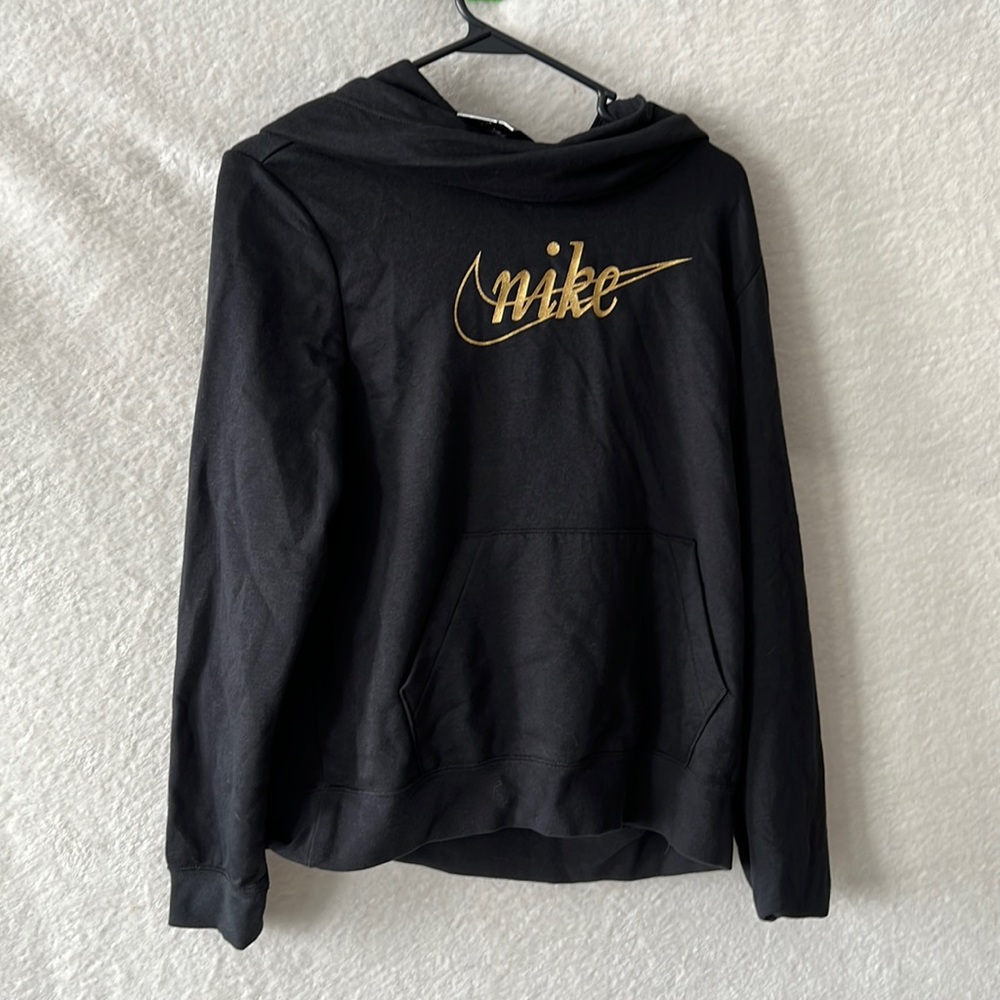 Black and Gold Nike hoodie new with tags size m